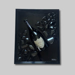 Charger l'image dans la galerie, Tableau bouteille cassé dom perignon Champagne French Bouteille