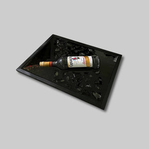 Cadre bouteille cassé captain morgan french bouteille