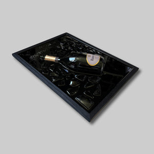 cadre bouteille cassé ruinart champagne french bouteille