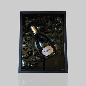 Tableau bouteille cassée ruinart champagne french bouteille