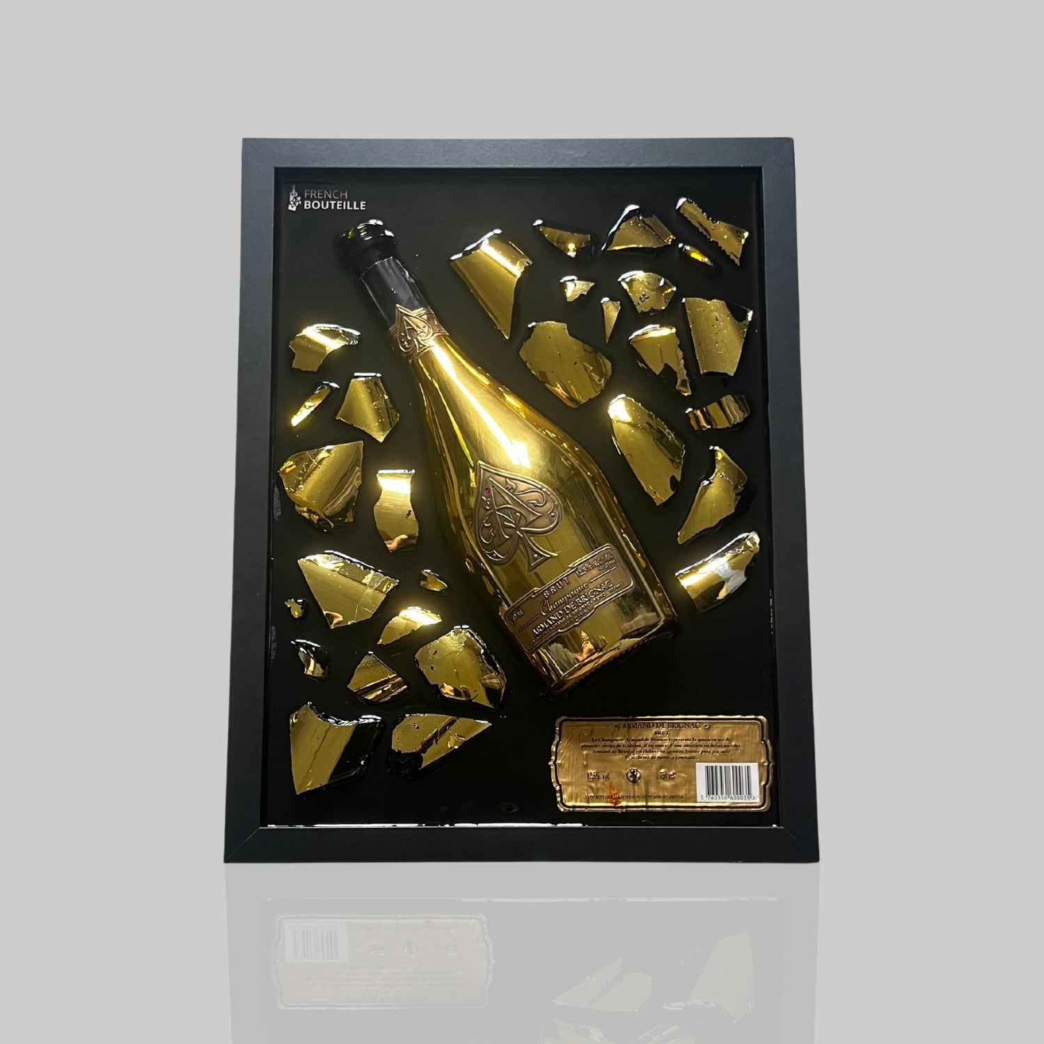 Tableau Bouteille Cassée Champagne Armand de Brignac par French Bouteille