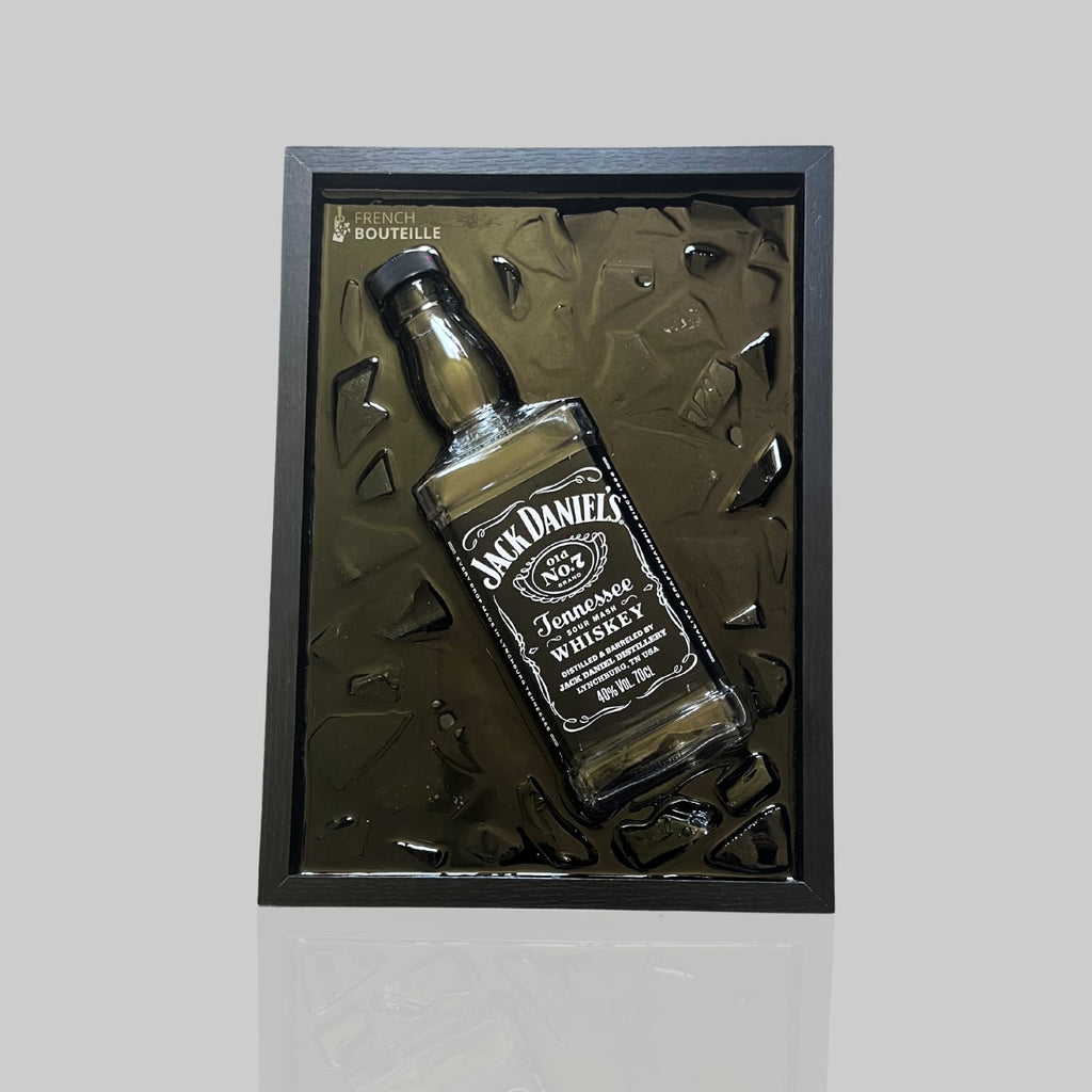 Tableau Bouteille Cassée Jack Daniels Whisky par French Bouteille